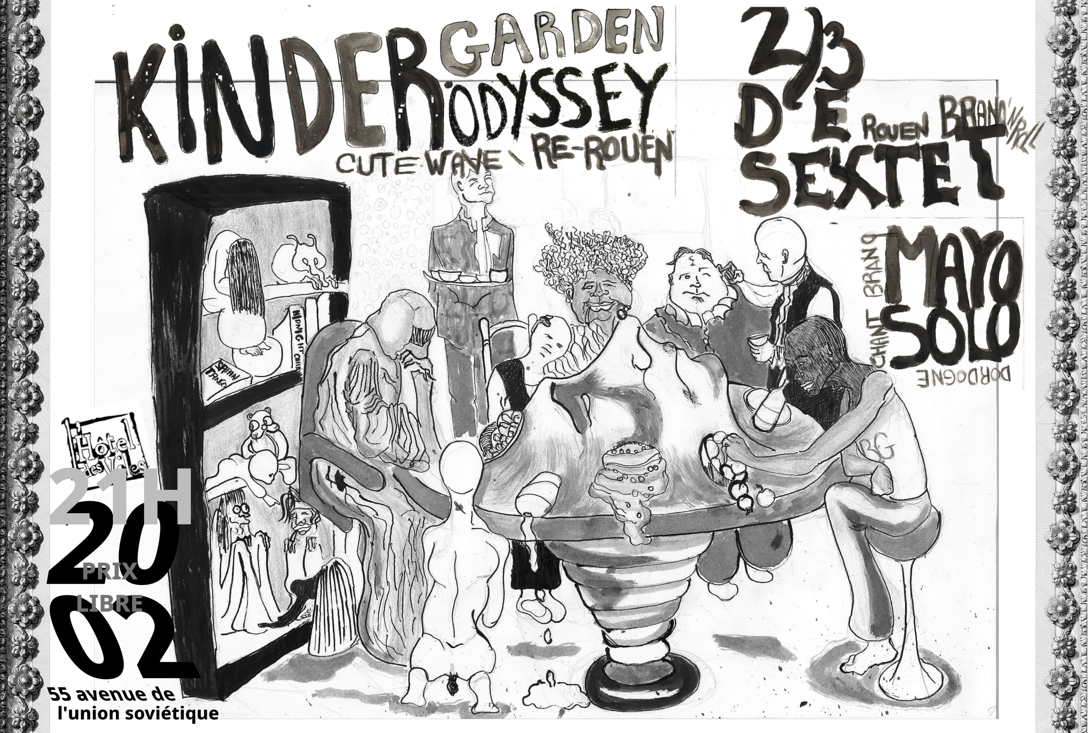 Affiche dessin�e � la main