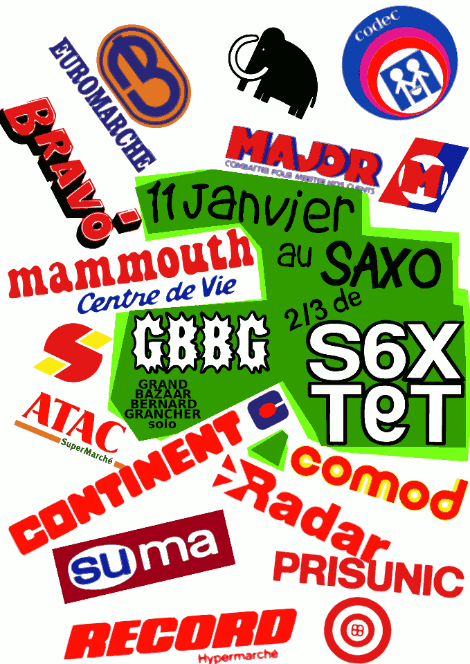 flyer concert au Saxo avec Bernard Grancher